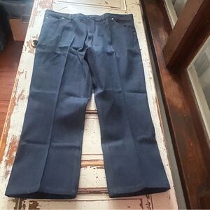 NOS 1970's SEARS ROEBUCKS Boot Cut Cowboy Blue Jeans Denim Copper Rivets 40x30